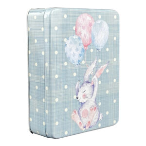 Osterdose: Hase mit Luftballons