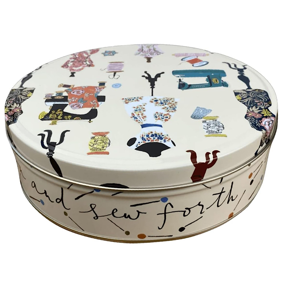runde Dosen - Motiv Sewing Cake Tin, Bonbonsdose
