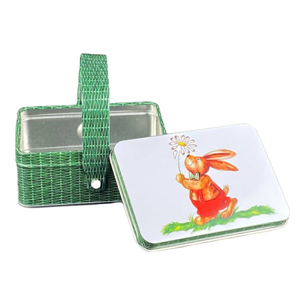 Hasenkorb Grün - Geschenkdose – Bild 3